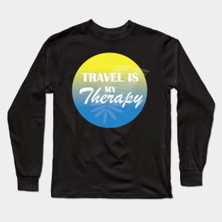 Travelling is my therapy Long Sleeve T-Shirt